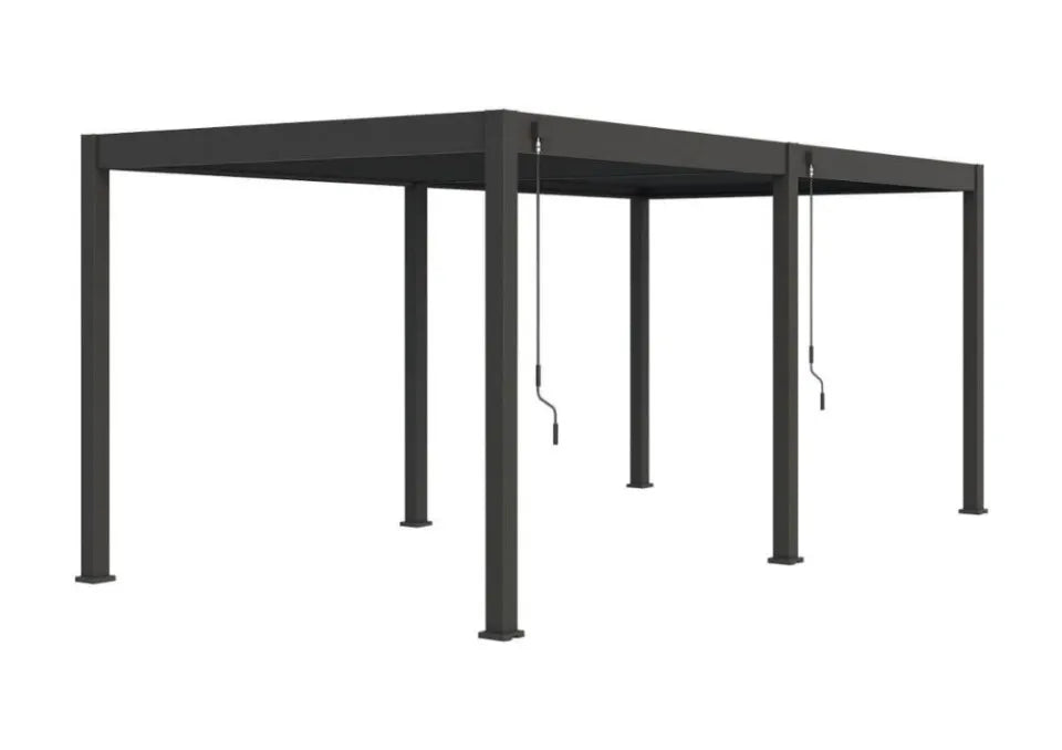 Alumīnija dārza pergola Elia 3x6 309/600/255 cm antracīts - N1 Home