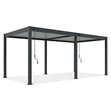Alumīnija dārza pergola Elia 3x6 309/600/255 cm antracīts/gaiši pelēka - N1 Home
