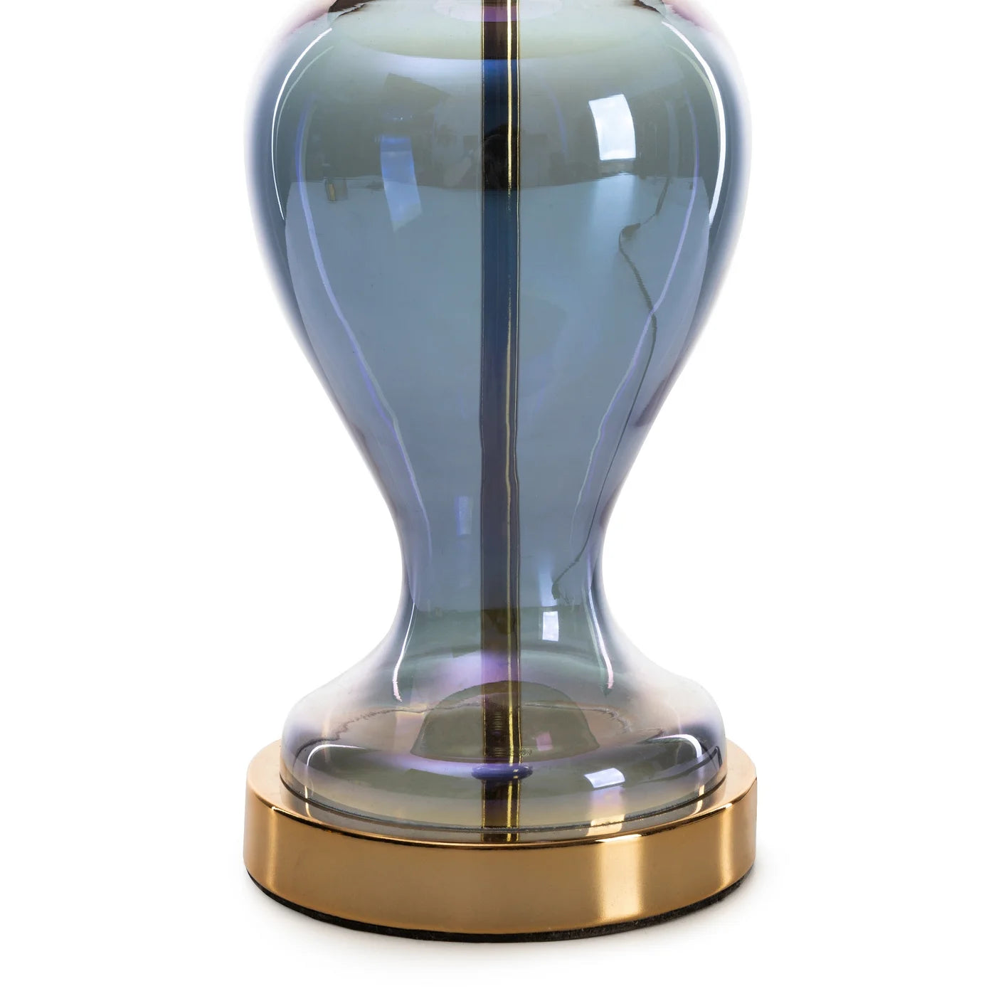 Galda lampa Emi 21 x 48 cm melns/zelts - N1 Home