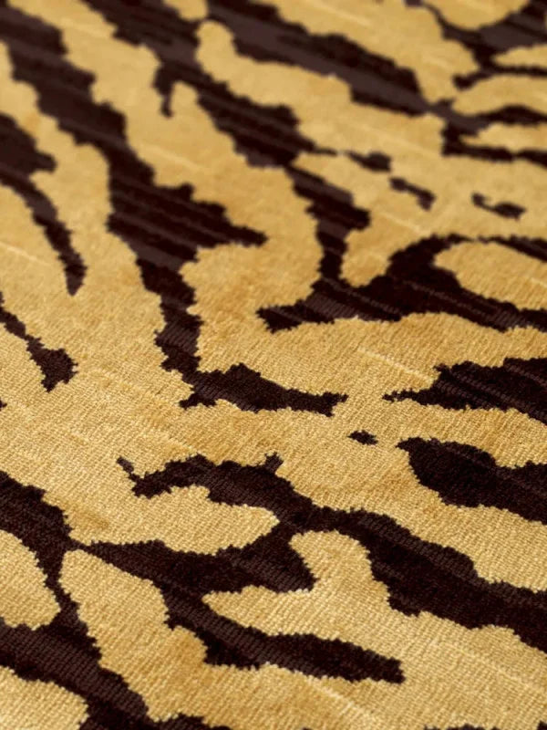 Krēsls Catene Eichholtz 80/80/76 cm Tigris brown | brushed brass finish swivel base