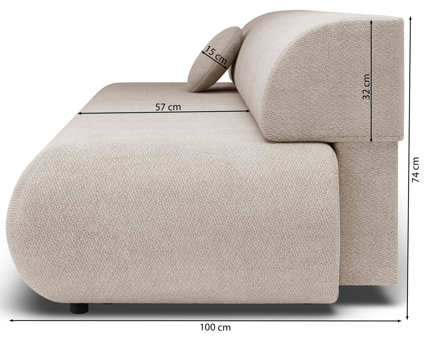 Dīvāns Arman 214/100/74 cm Vinci 26