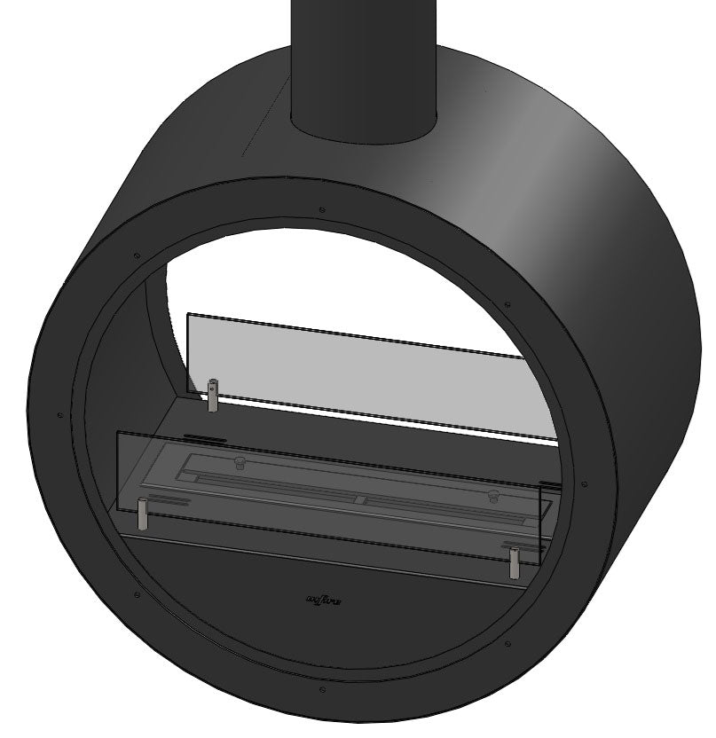 Biokamīns Incyrc 2side 218/70/35 cm balts - N1 Home