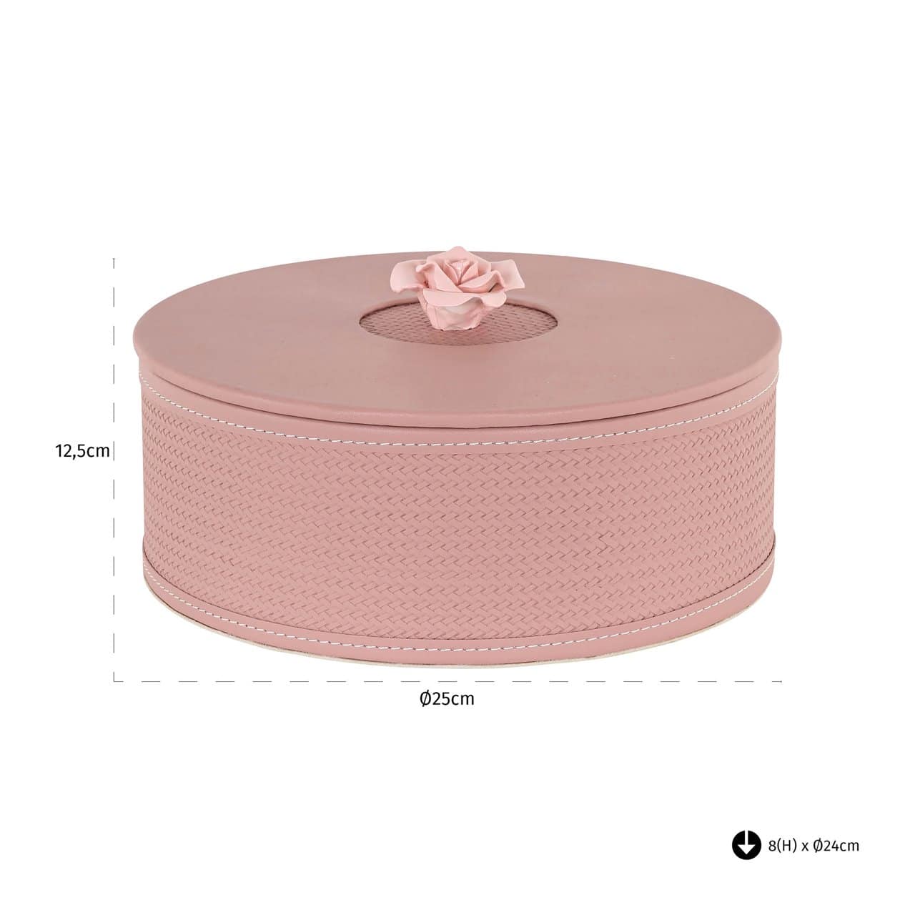 Uzglabāšanas kaste Abba Richmond Interiors 20/20/10; 25/25/12 cm rozā