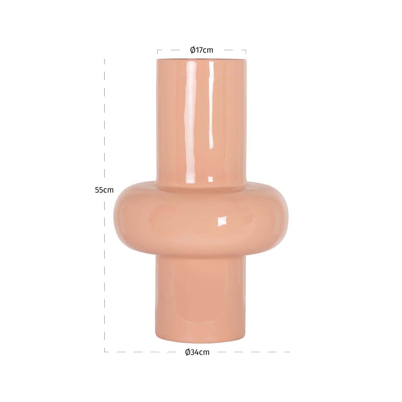 Vāze Alison L Richmond Interiors 34/34/55 cm salmon