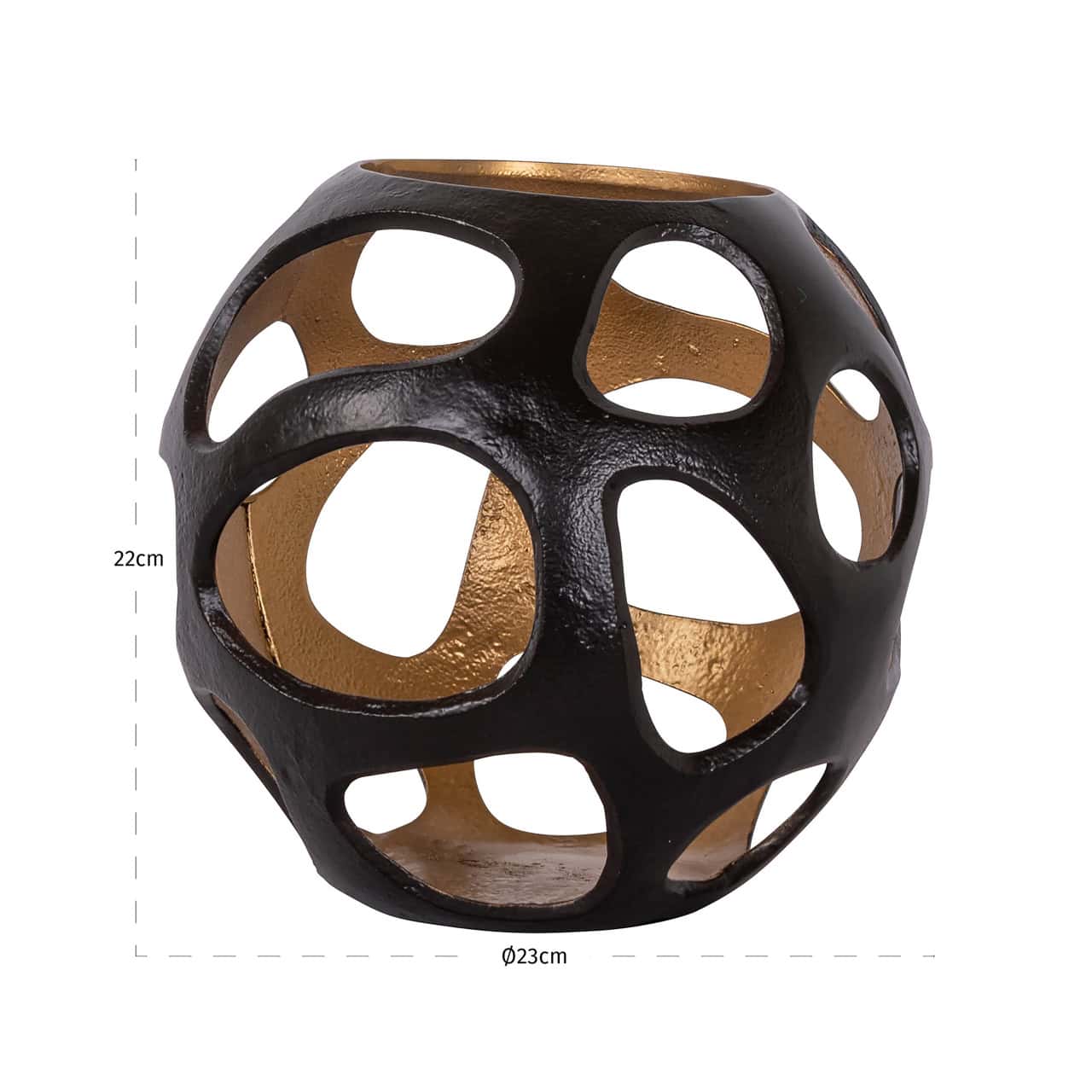 Svečturis Alysia S Richmond Interiors 22/23/23 cm brūns