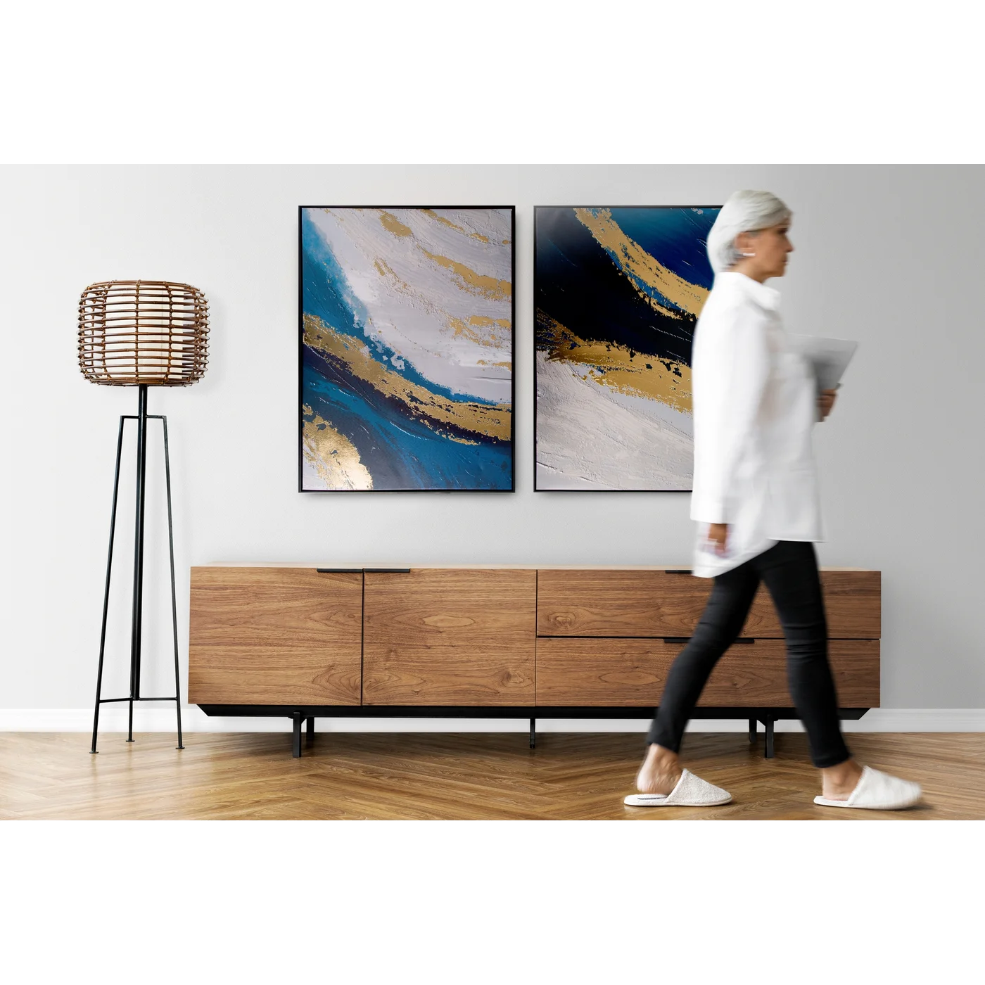 Glezna Colliha A 60/90 cm zils/zelts - N1 Home