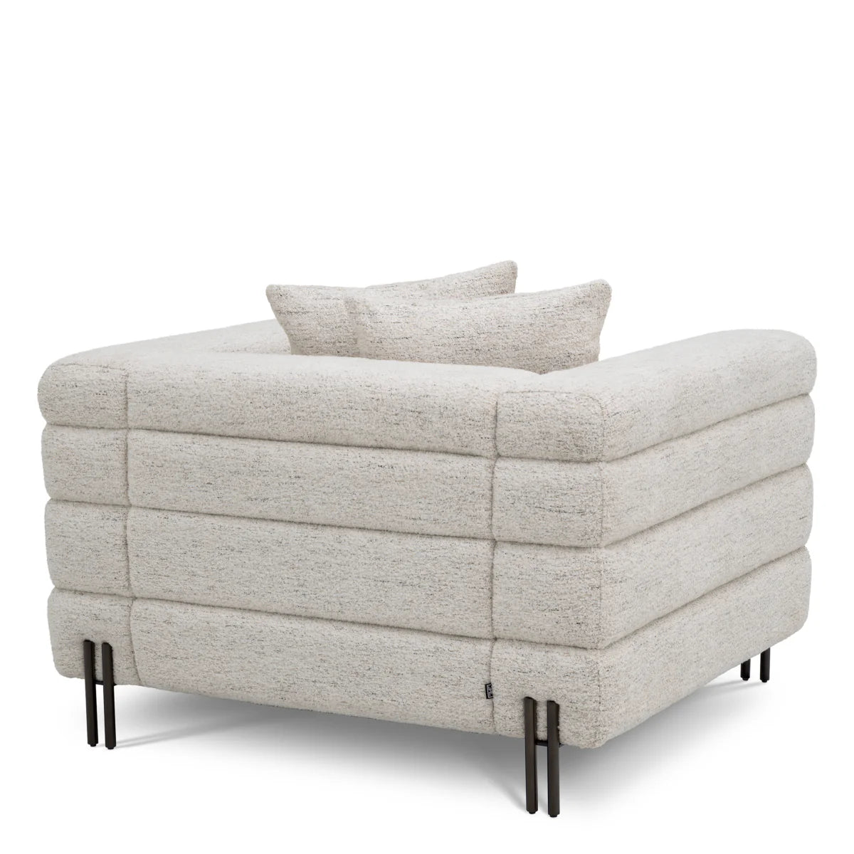 Krēsls York Eichholtz 112/97/69 cm Seashell off-white | bronze finish