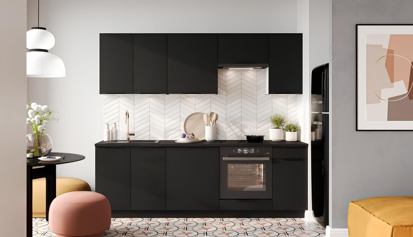 Trauku mazgājamās mašīnas priekšējais atklātais panelis Aldo 44(59)/57 cm melns - N1 Home