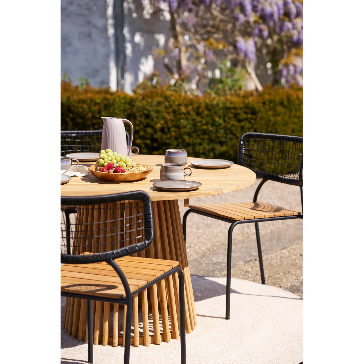 Galds Lokra 120/120/75 cm dabīgs