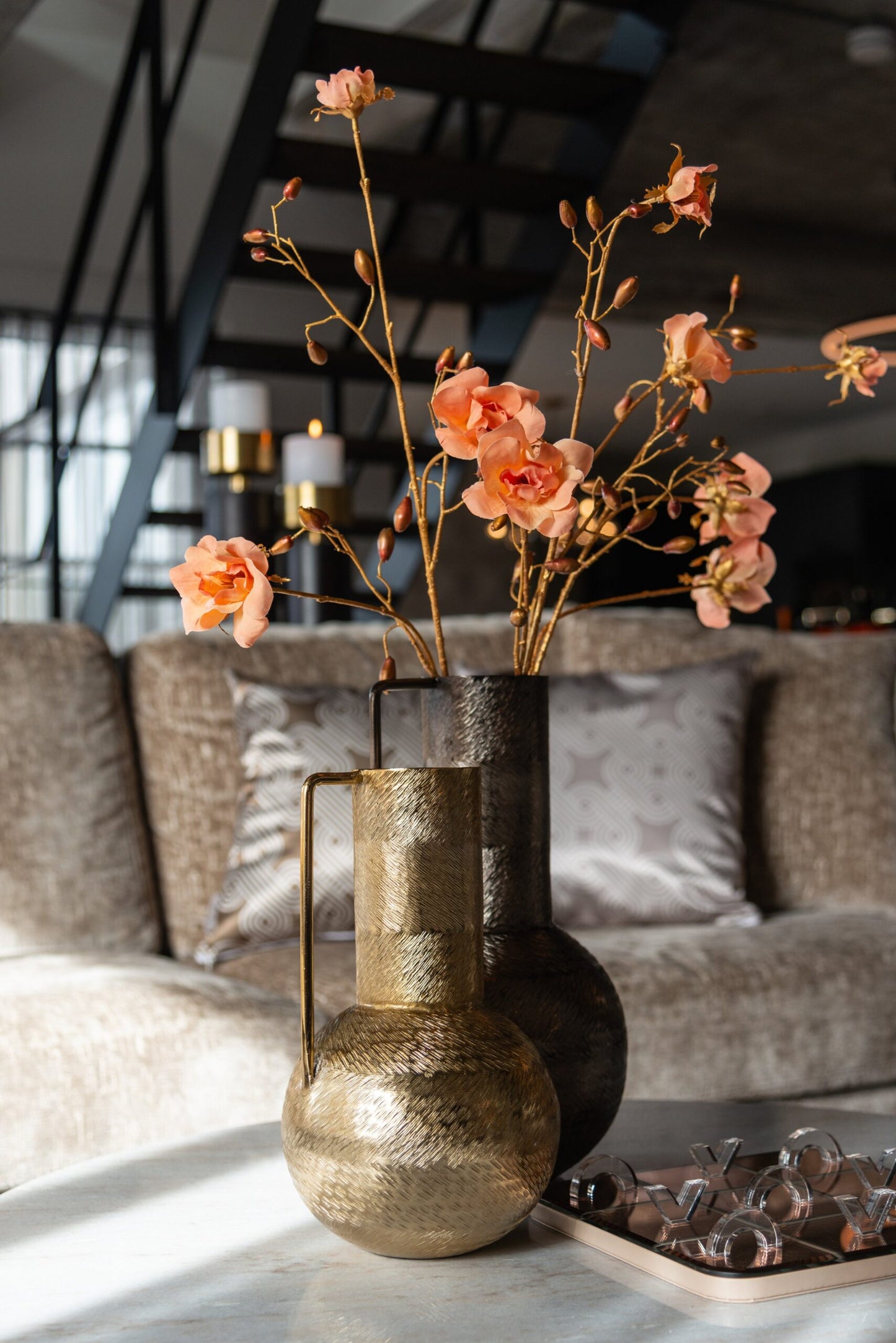 Vāze Leia S Richmond Interiors 18/18/31,5 cm zelts