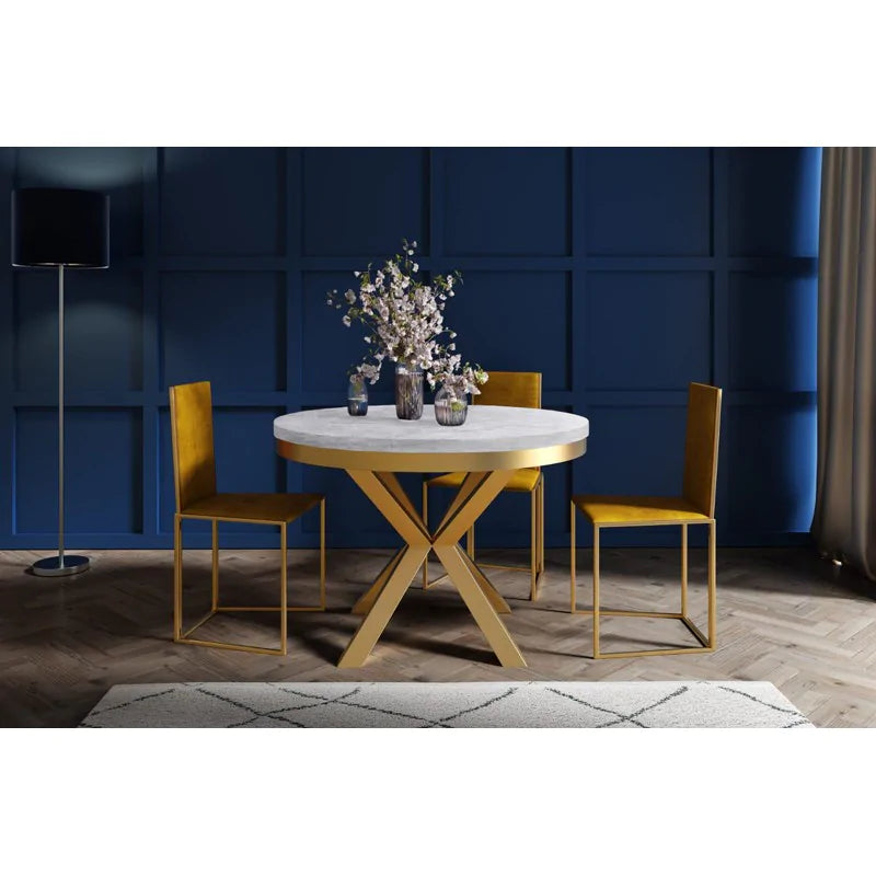 Galds Narv zelts 100/176 cm; 120/196 cm Bellato pelēks - N1 Home