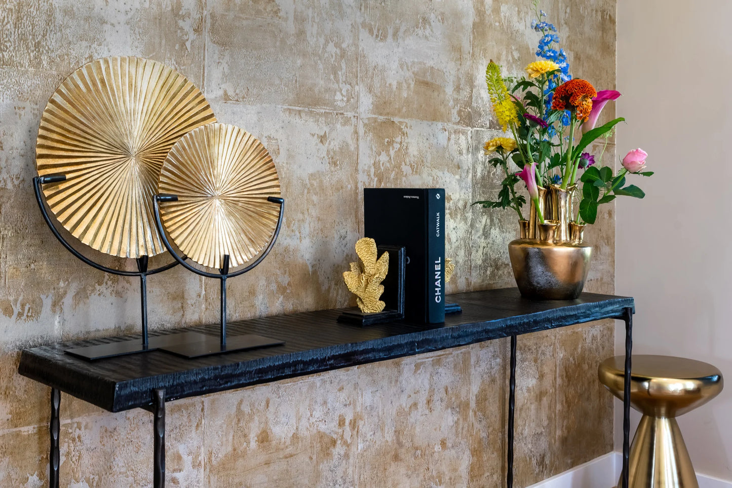 Galdiņš Arlo Richmond Interiors 53/35/35 cm zelts - N1 Home