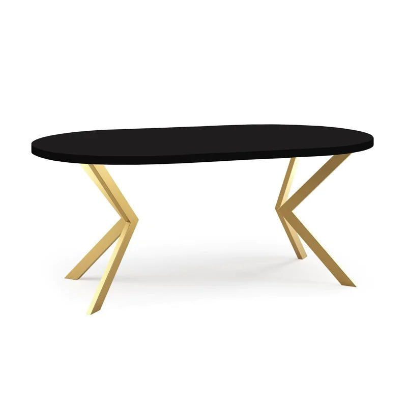 Galds Edd zelts 100/176; 120/196 cm melns Molet - N1 Home