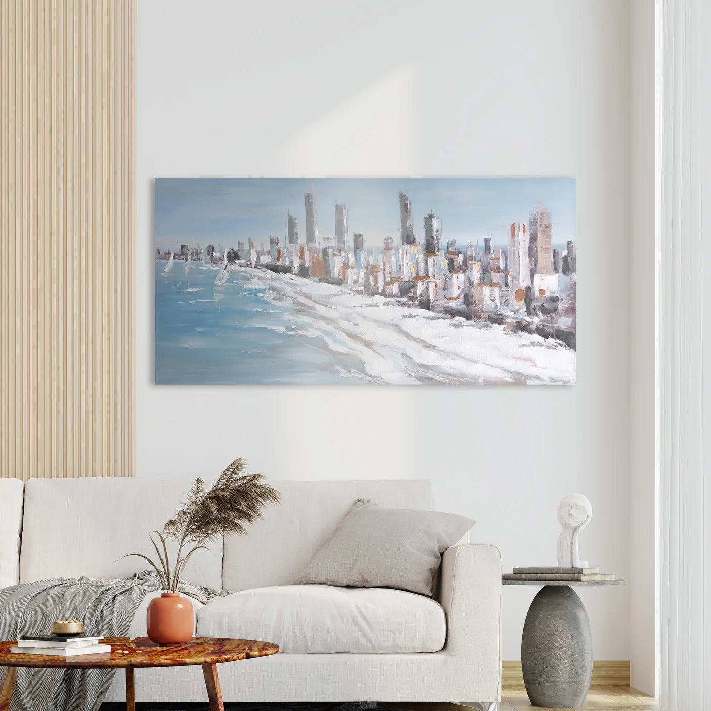 Glezna Miami 140/70 cm zils/balts - N1 Home