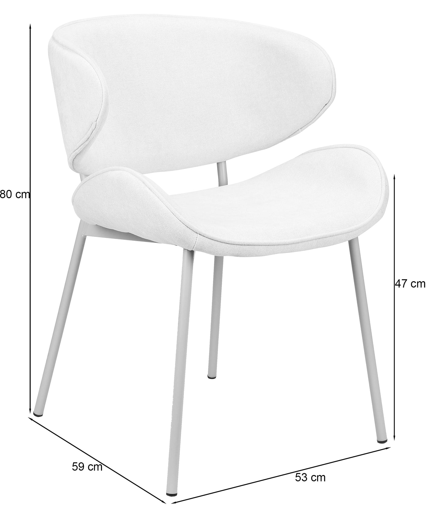 Krēsls Pretis 80/53/59 cm krēms - N1 Home