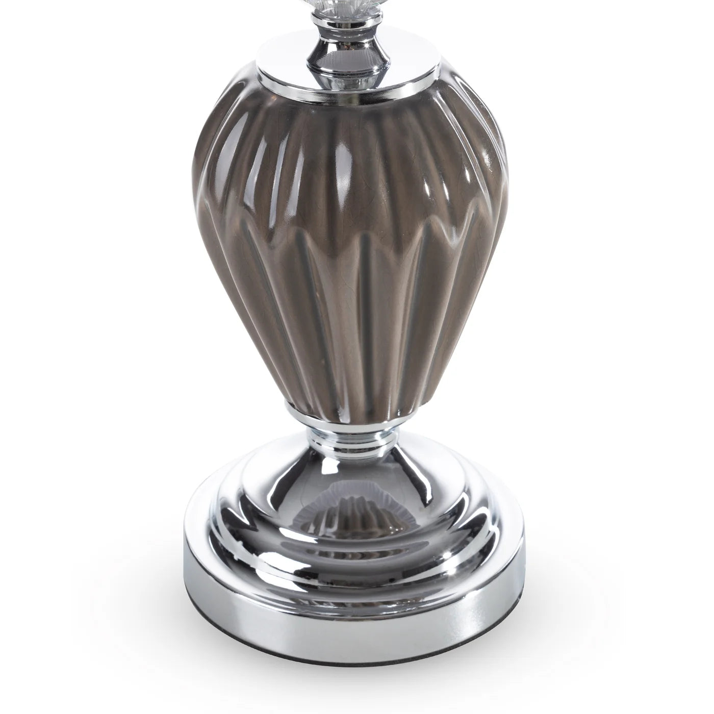 Galda lampa Kayla 32x49 cm sudrabs/pelēks, bēšs - N1 Home