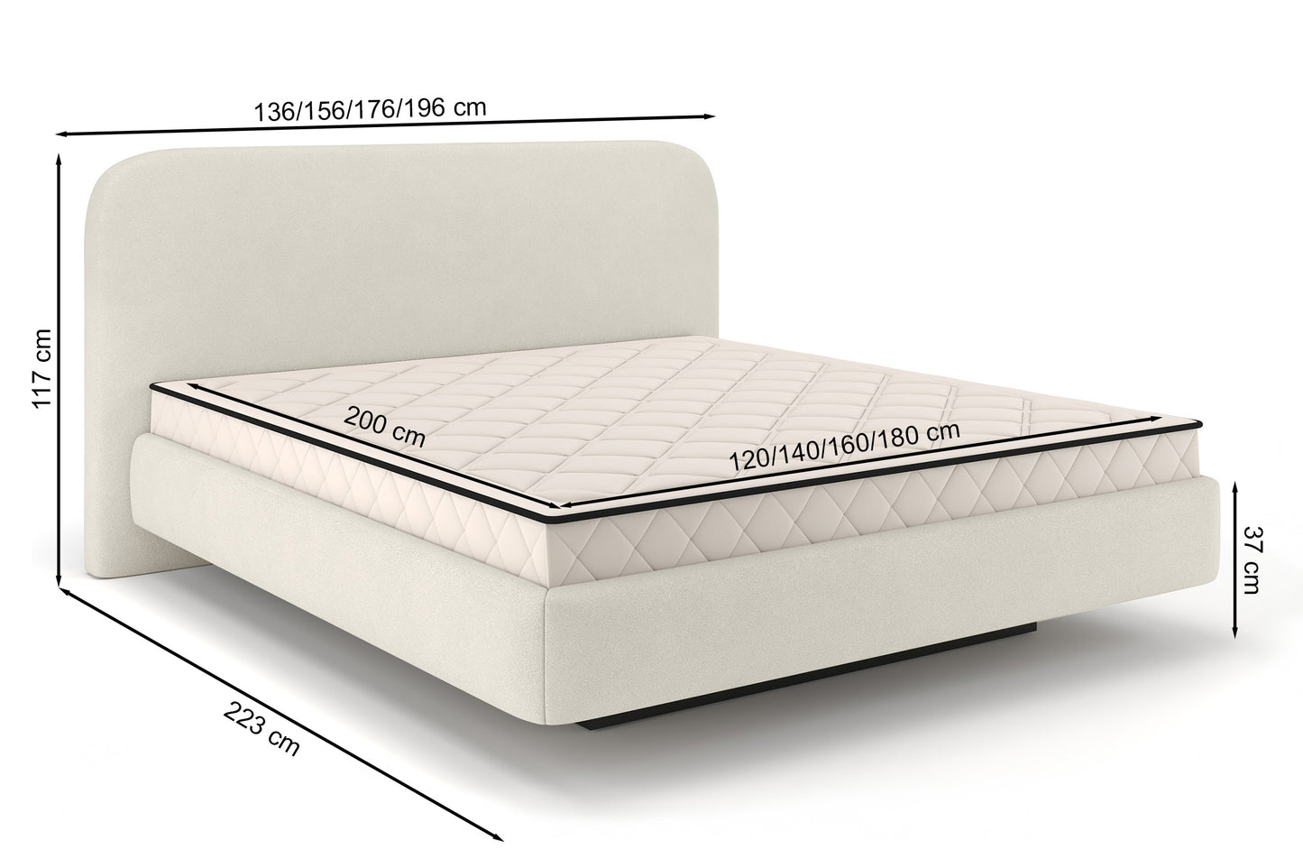 Gulta Nelapo 120/140/160/180x200 cm Casa 02