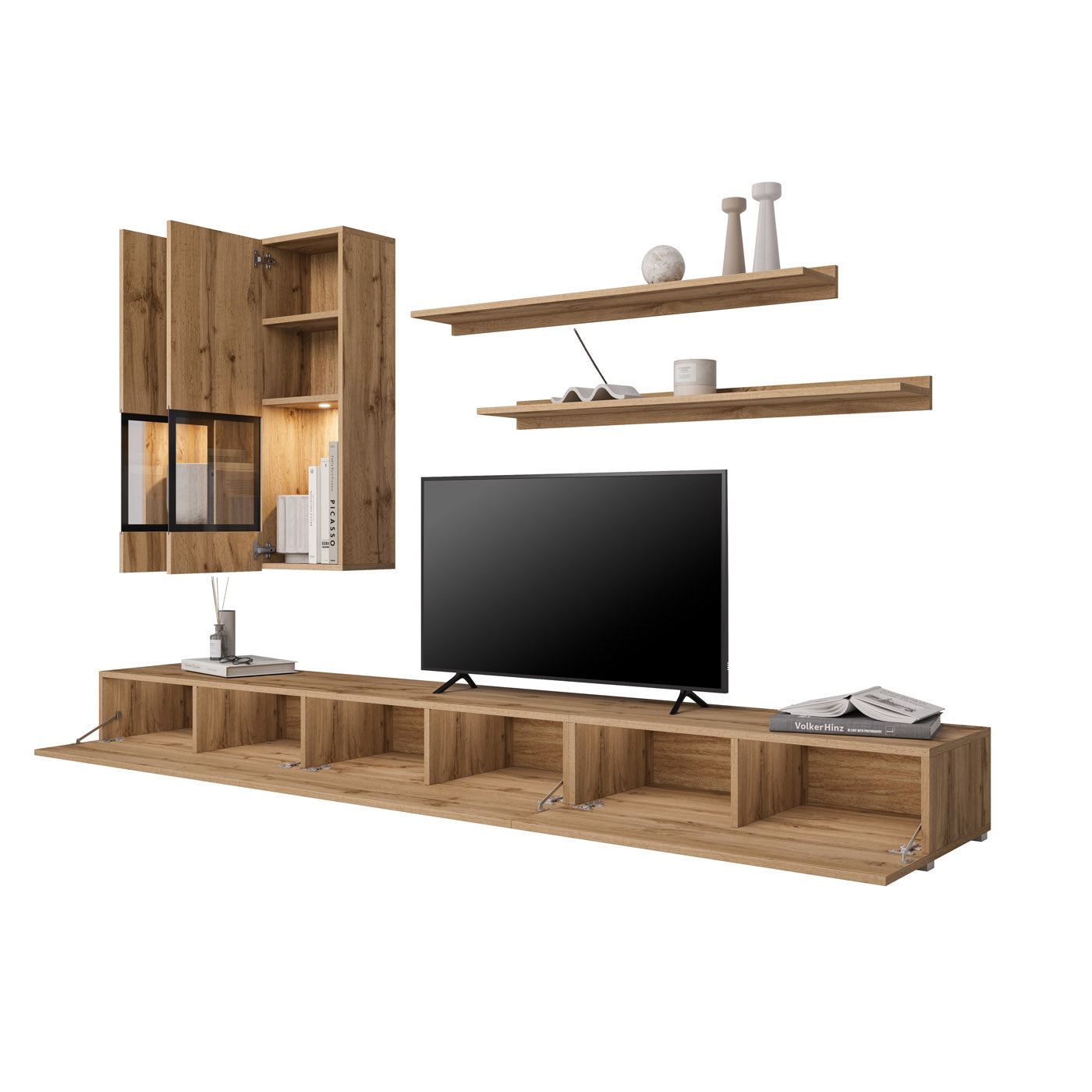 Sienas bloks Barots 270/41 cm Votan ozols/melns