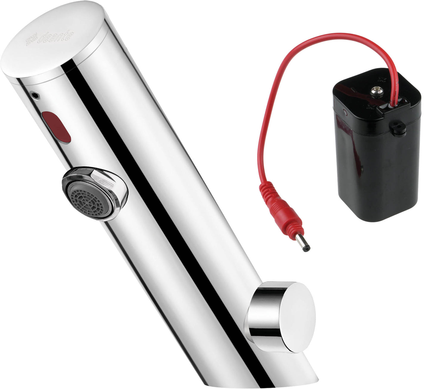 Izlietnes jaucējkrāns, bezkontakta, ar temperatūras kontroli - 4xAA Sense 148 mm pulēts tērauds - N1 Home