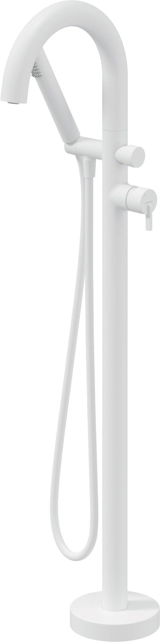 Vannas maisītājs, brīvi stāvošs, ar dušas komplektu Silia 150 cm bianco - N1 Home