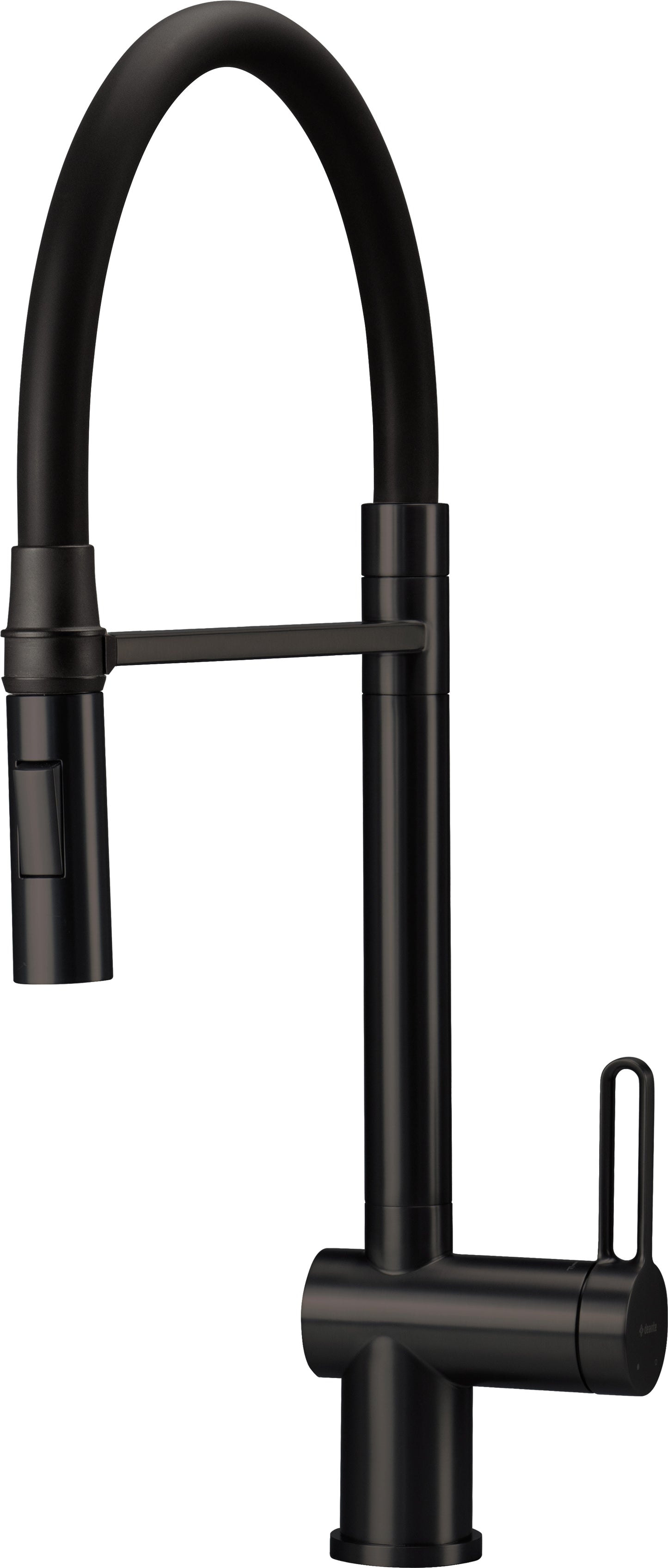 Virtuves jaucējkrāns ar elastīgu izteku - 2 veidu strūklas Magnetic 533 mm nero - N1 Home