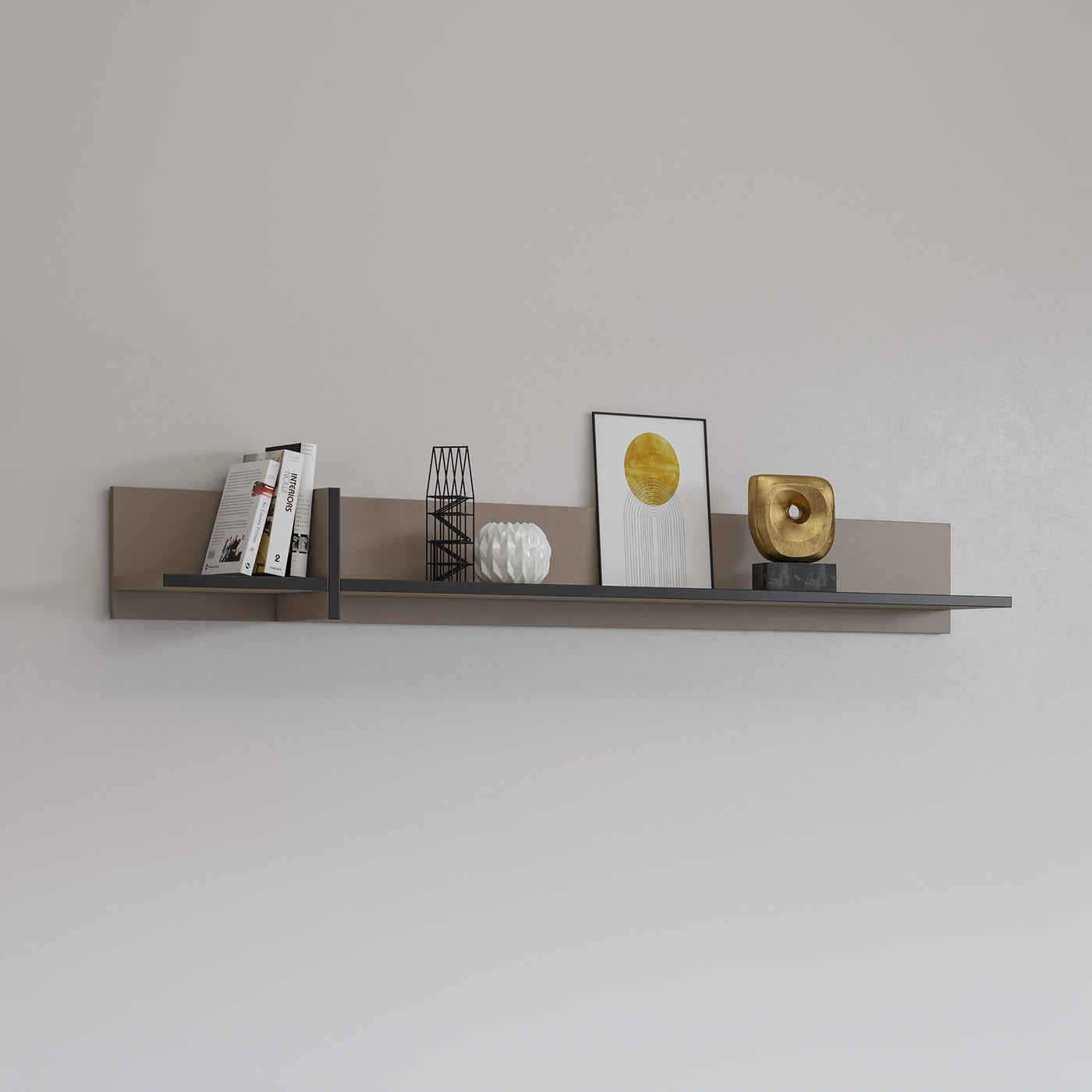 Sienas plaukts Krosit kolekcija 180/23/23 cm congo/melns