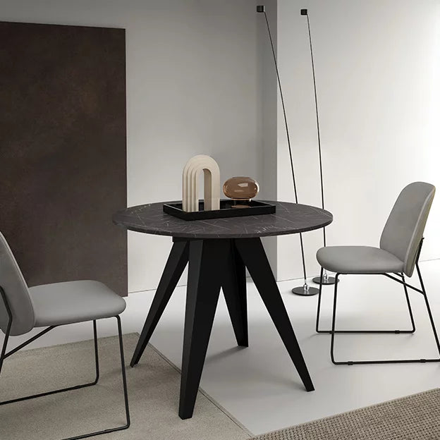 Galds Gera 90/76; 100/76 cm Black Pietra Grigia