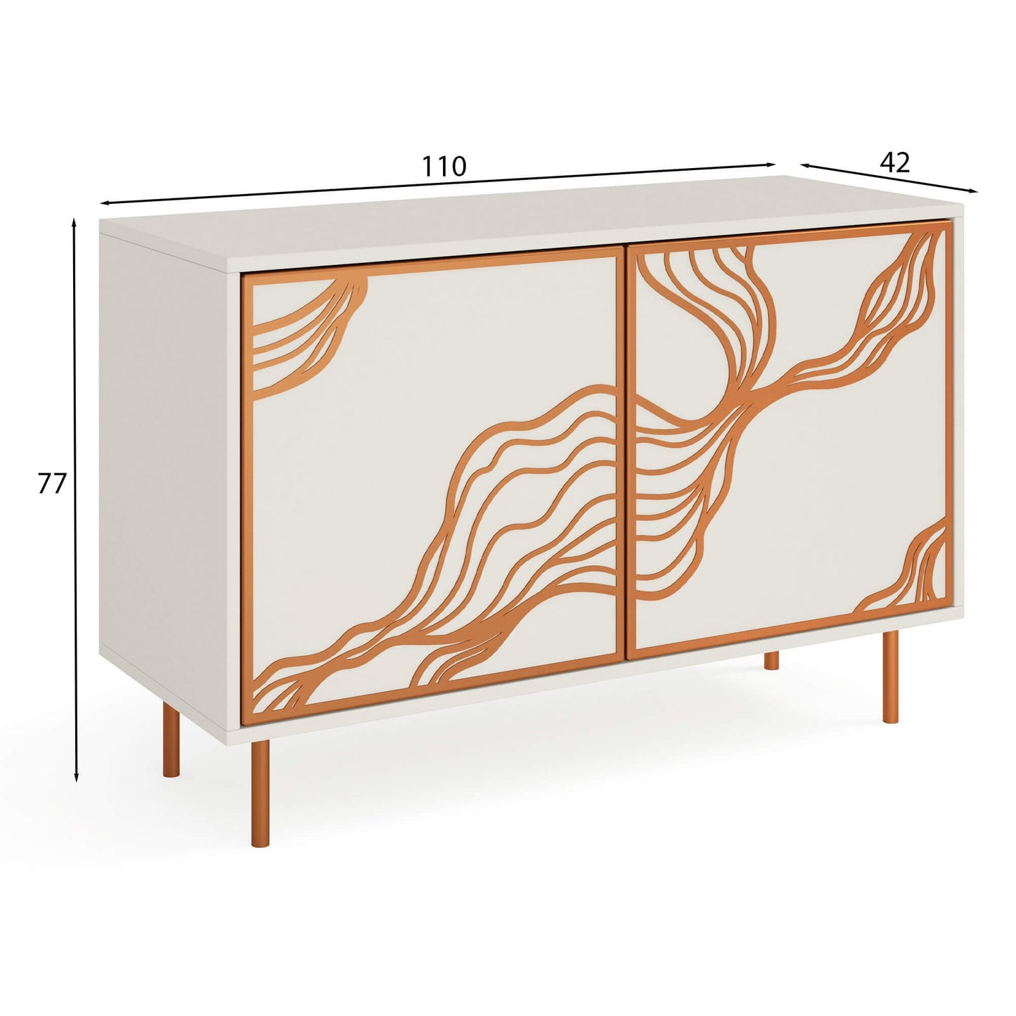 Kumode Maros 110/42/77 cm kašmirs/varš - N1 Home