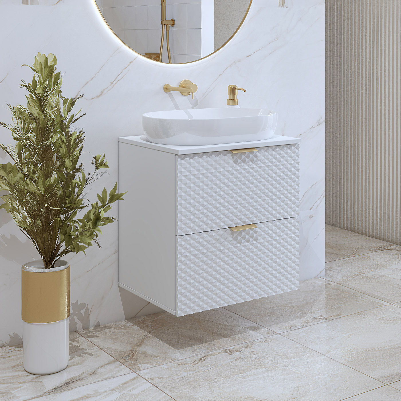Skapis Lors 60/49/63 cm balts - N1 Home