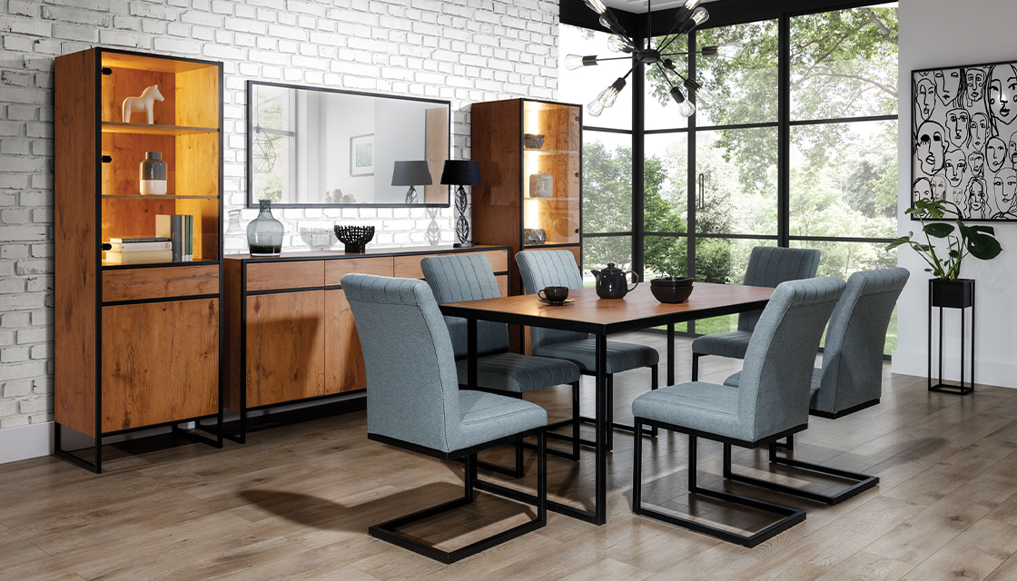 Vitrīnas skapis LOK kolekcja 60/47/185 cm - N1 Home