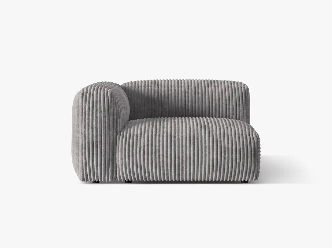 Modulārs dīvāns Martina Micadoni 106/75/120 cm Corduroy (Til86) Light grey