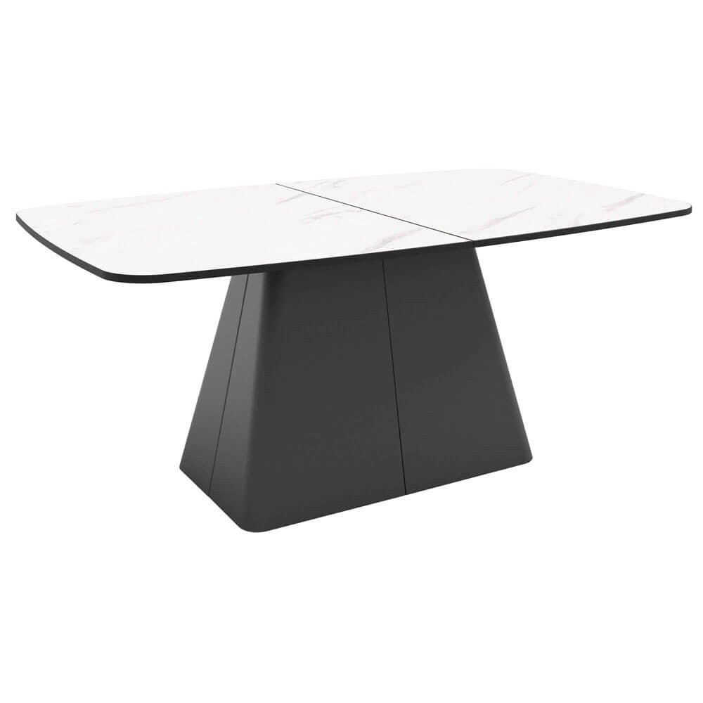 Galds Novaus 180-256/76/110 cm balts marmors - N1 Home