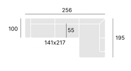 Dīvāns Nordi 255/94/55 cm Fresh 2 - N1 Home