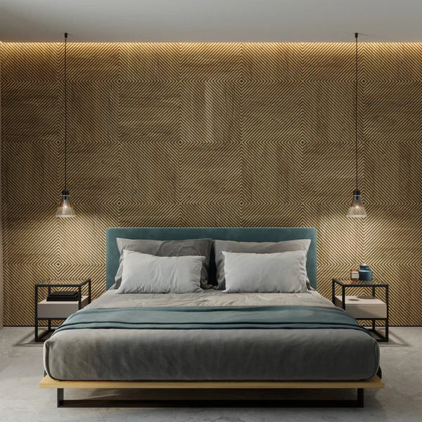 Frēzēti paneļi Grana 60/60 cm Amerikāņu valrieksts