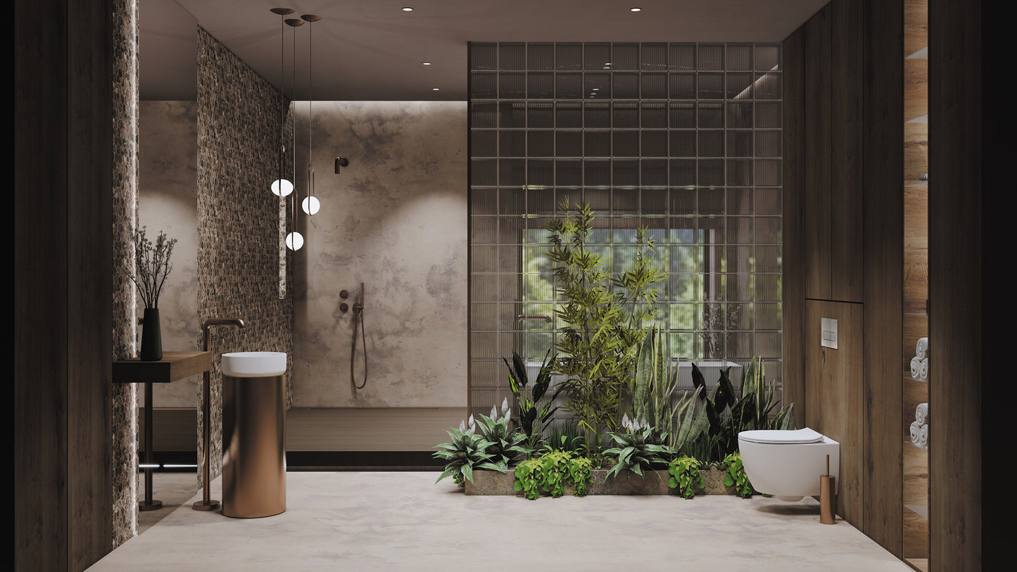 Izlietnes maisītājs, brīvi stāvošs Silia 1090 mm matēta bronza - N1 Home