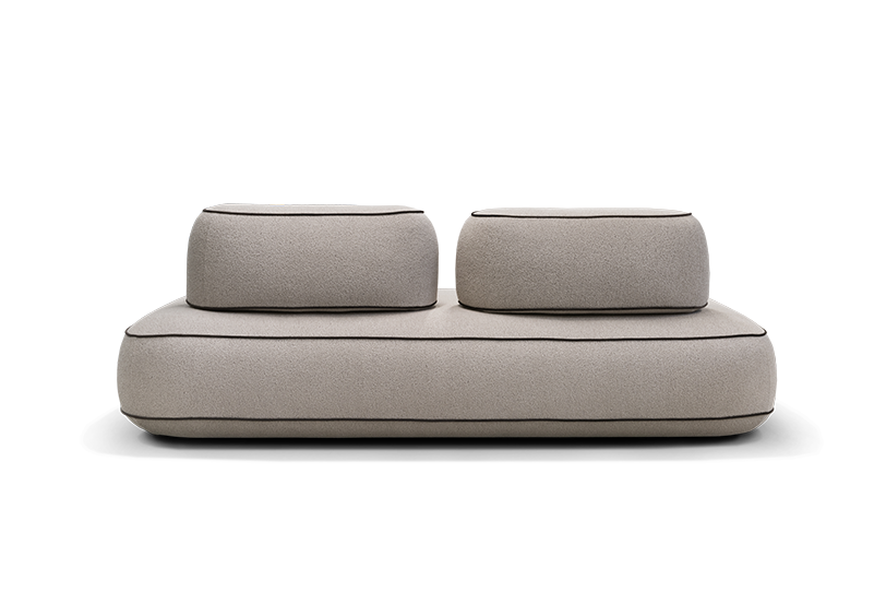 Dīvānd-krēsls Skew Trapezoid Befame 72/200/114 cm bēšs