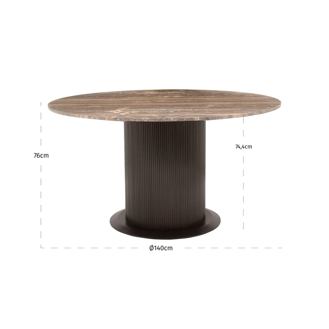 Galds Russo Richmond Interiors 140/76/140 cm ash brown