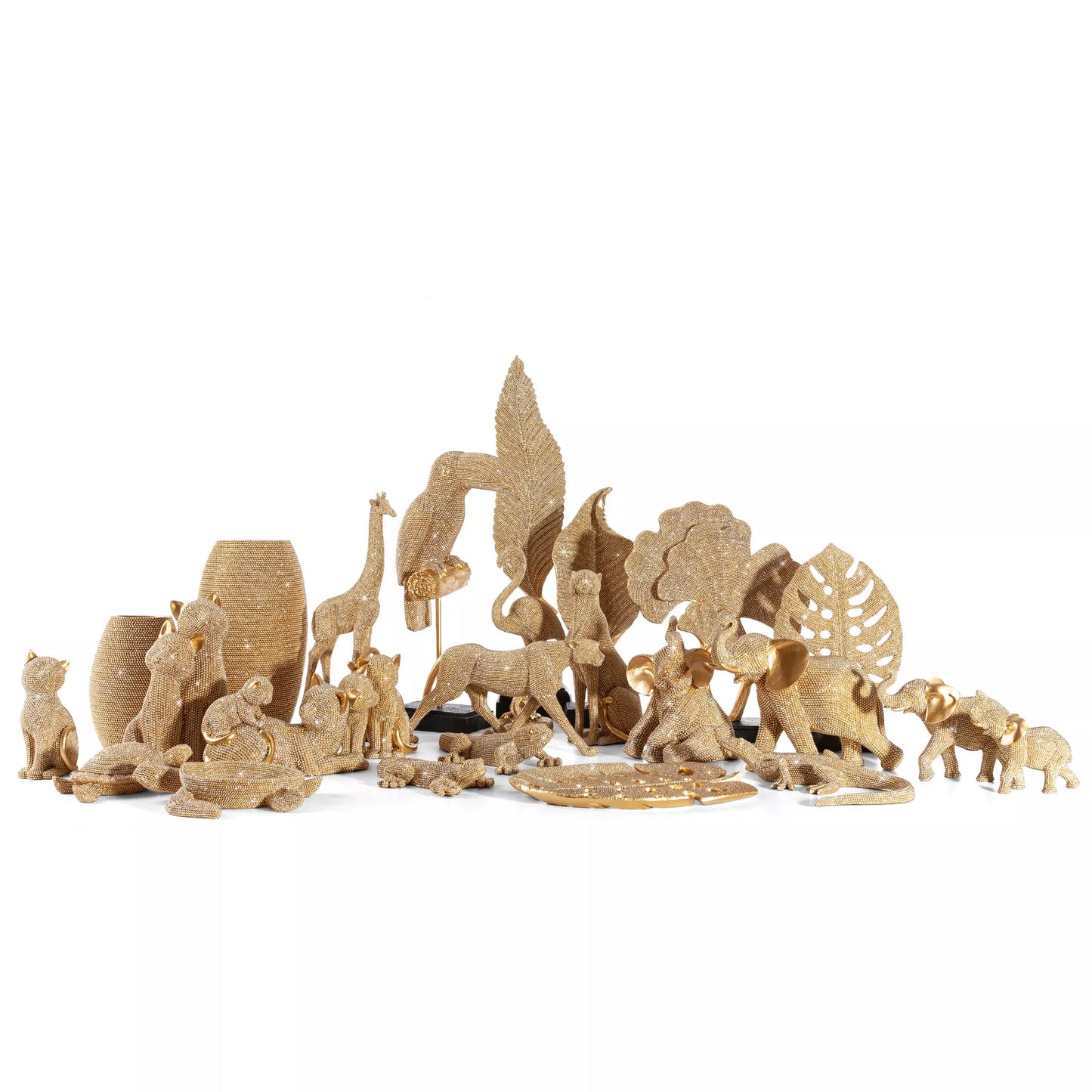 Dekoratīva figūriņa Ananāss ar smalku strukturālu rakstu 11/11/22 cm zelts - N1 Home