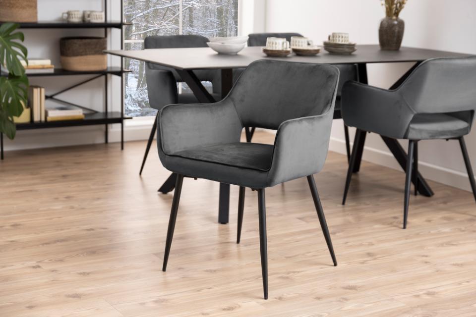 Krēsls Rans 56/58/79 cm tumši pelēks - N1 Home