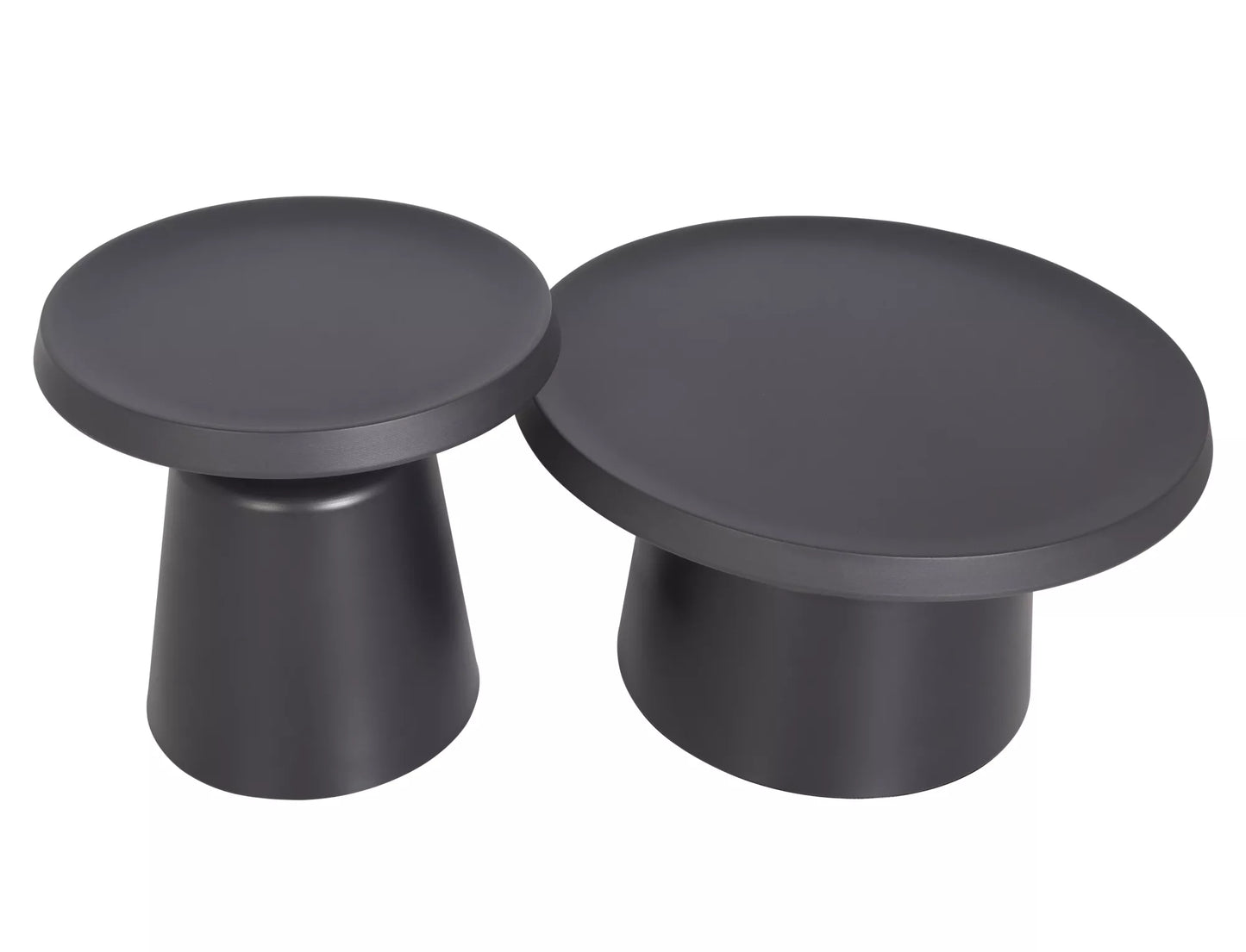 Kafijas galdiņi Rods 50/48; 70/39 cm melns - N1 Home