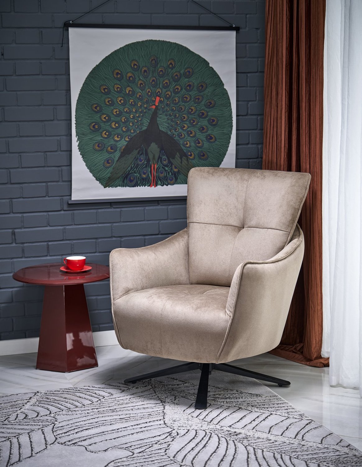 Krēsls Samus 75/86/97/46 cm pelēks - N1 Home