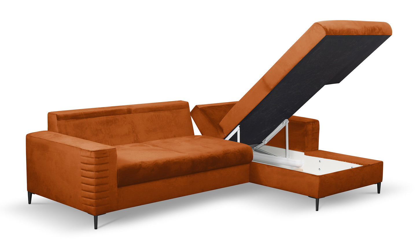 Dīvāns Colis 252/117,5/165 cm rust - N1 Home