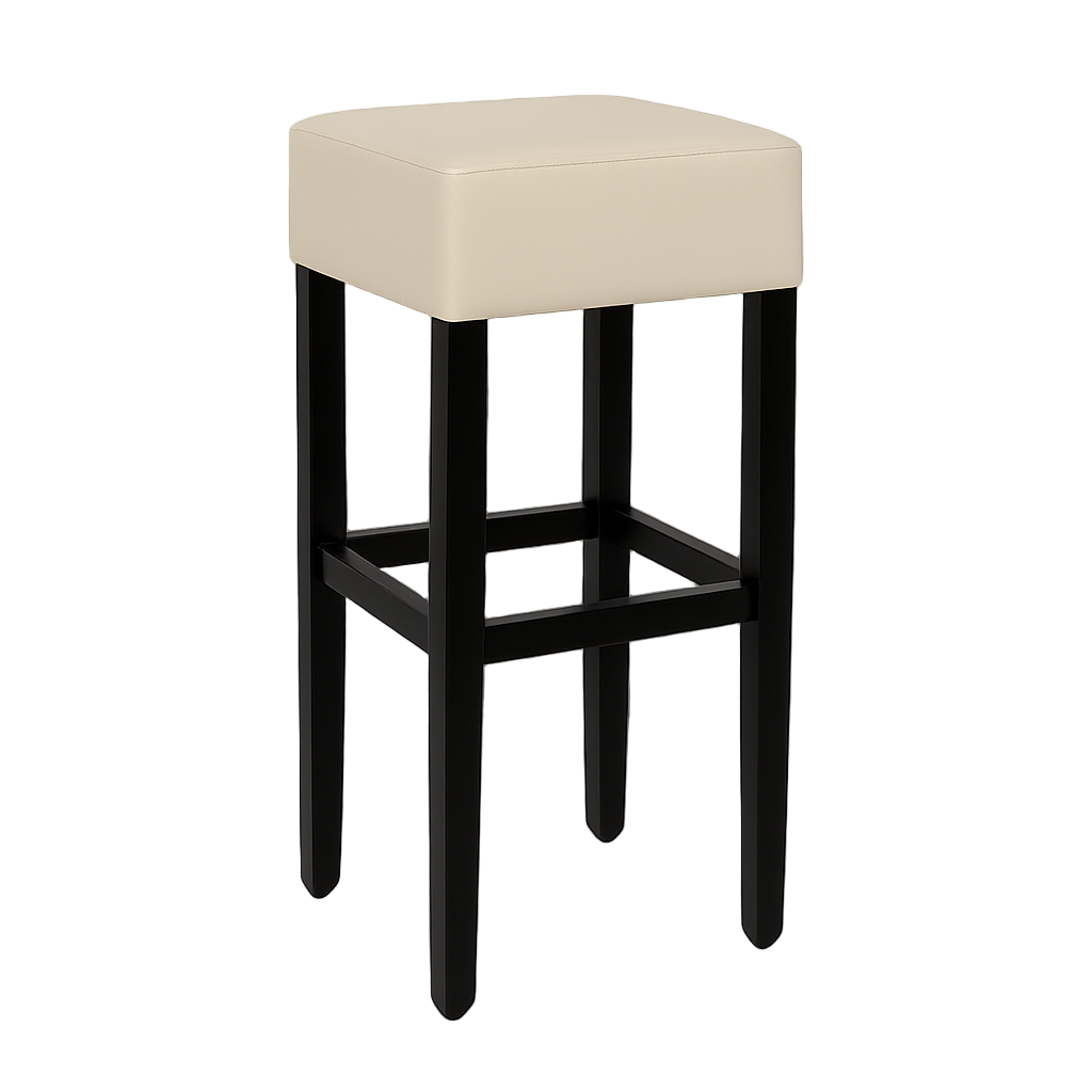 Bāra krēsls Hannos 83/35/35 cm melns/bēšs