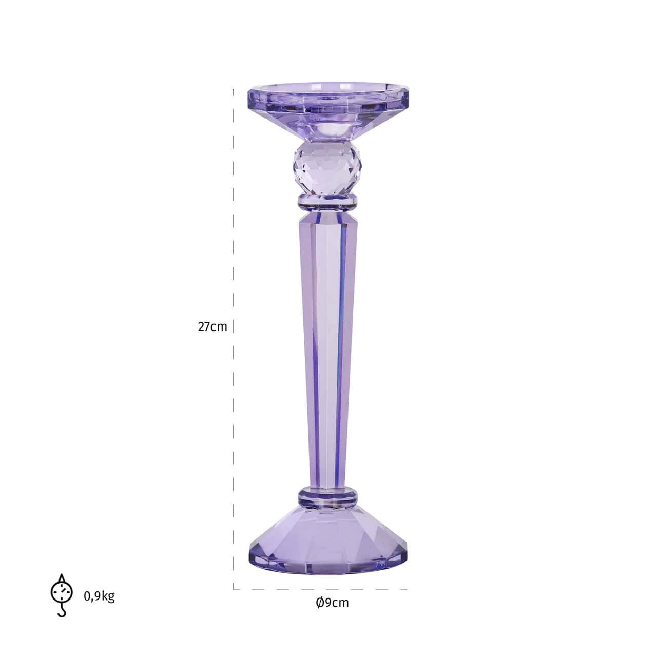 Svečturis Mica Richmond Interiors 27/9/9/ cm purple - N1 Home