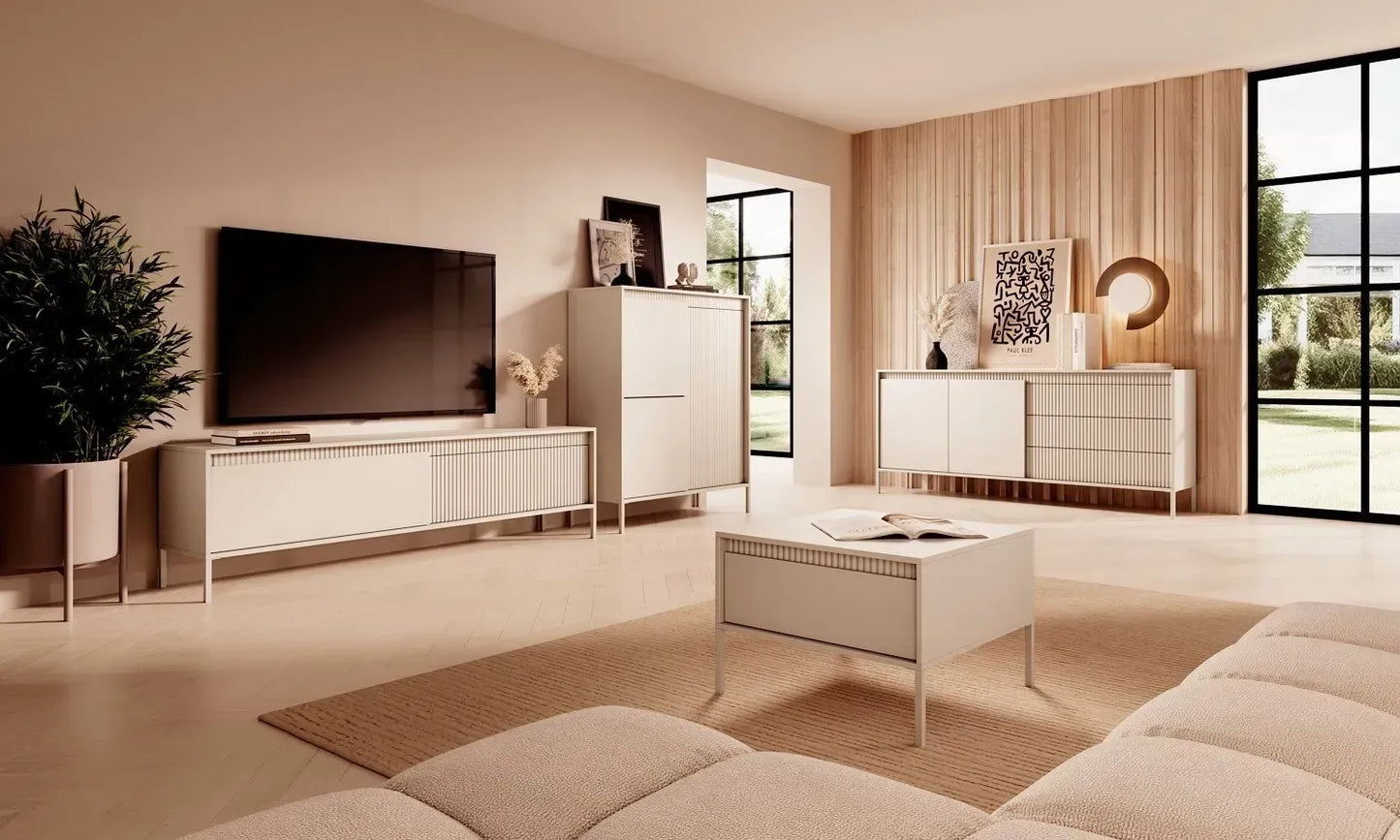 Kumode Sensi 187/81/39 cm bēšš - N1 Home