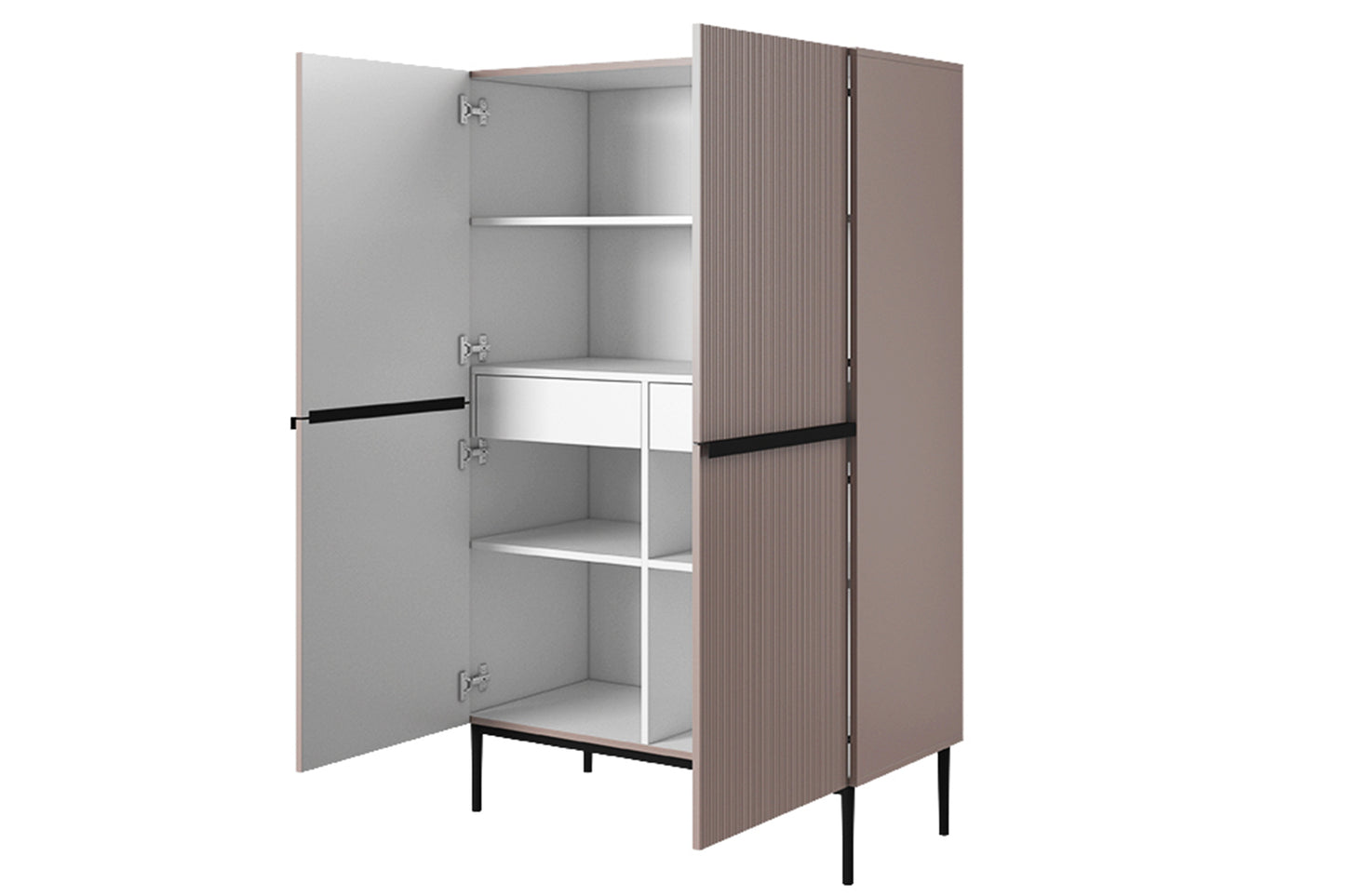 Kumode Austin 100/160/45 cm rozā/melns - N1 Home