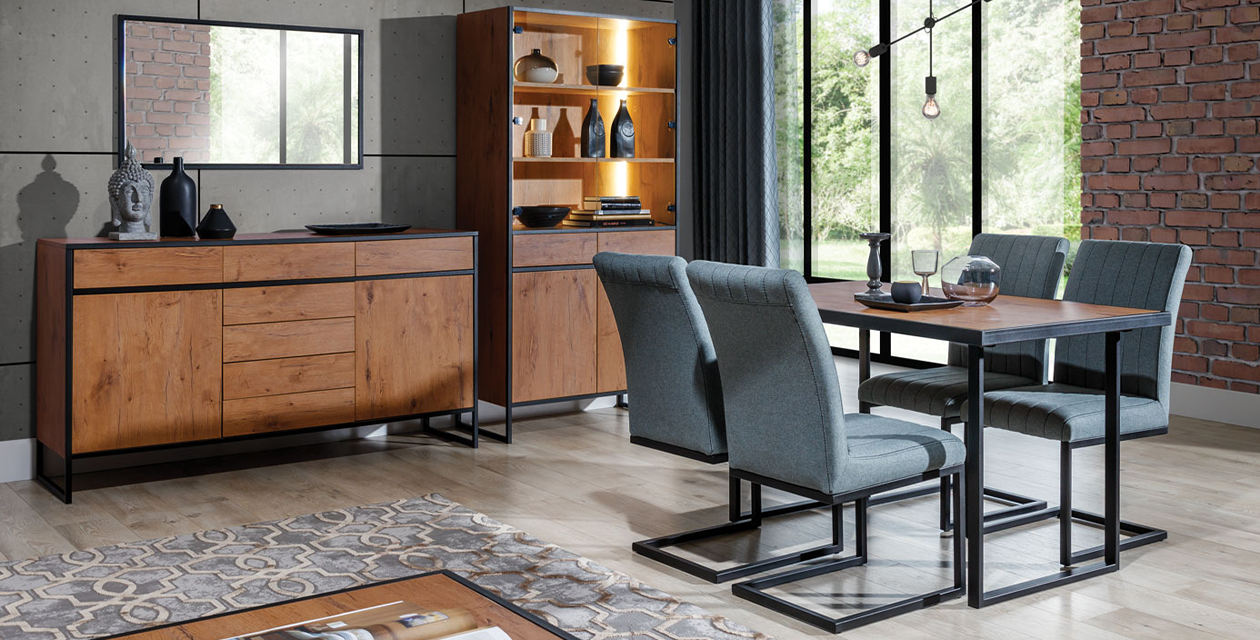 Vitrīnas skapis LOK kolekcja 90/47/185 cm - N1 Home