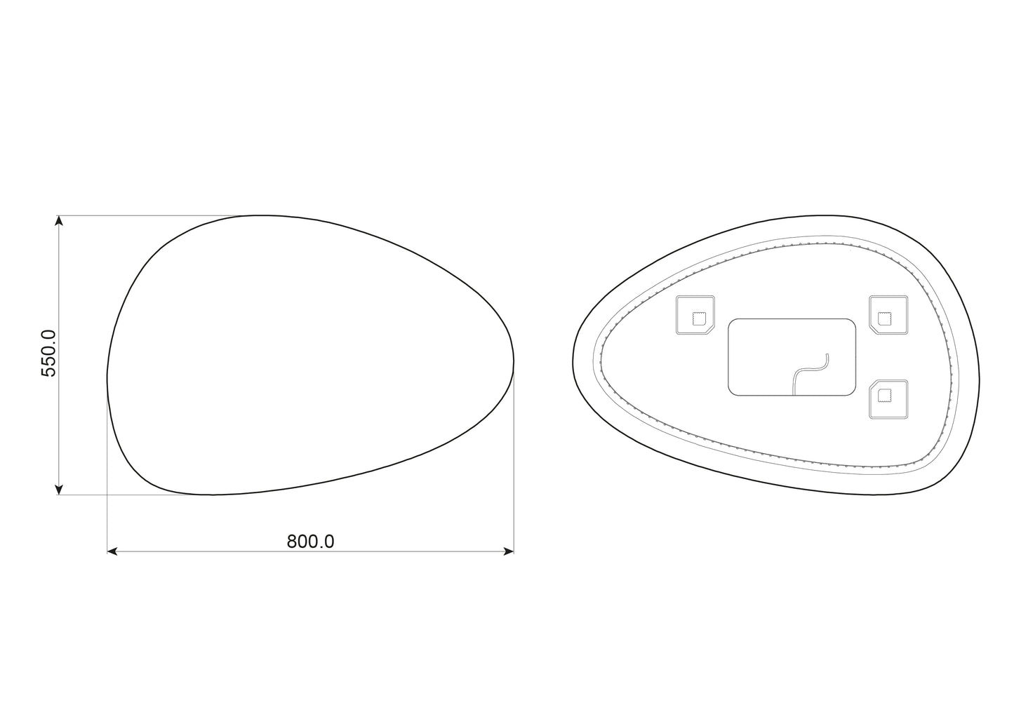 Spogulis Novia 80/55 cm