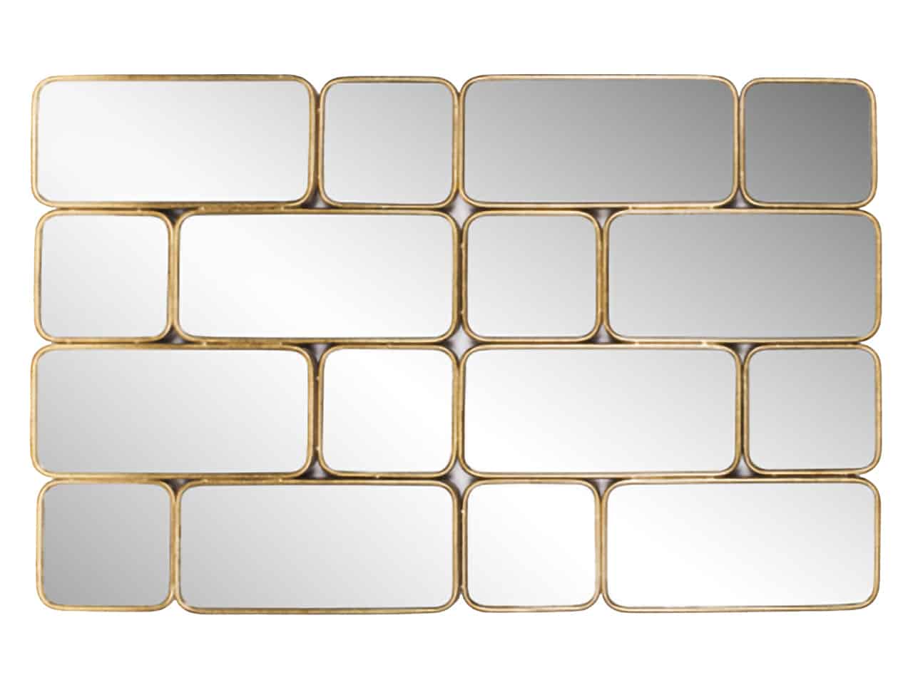 Spogulis Richmond Interiors Birche ar 16 spoguļiem 108/73/4,5 cm zelts - N1 Home