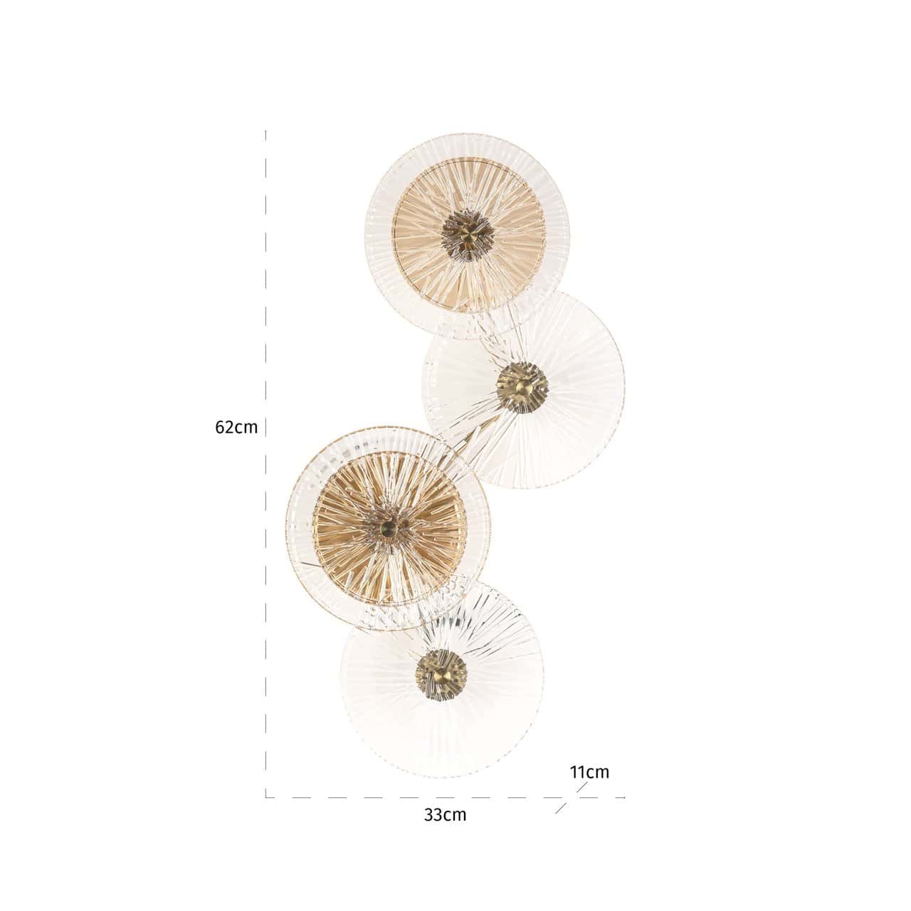 Sienas lampa Linzi Richmond Interiors 11/33/62 cm zelts